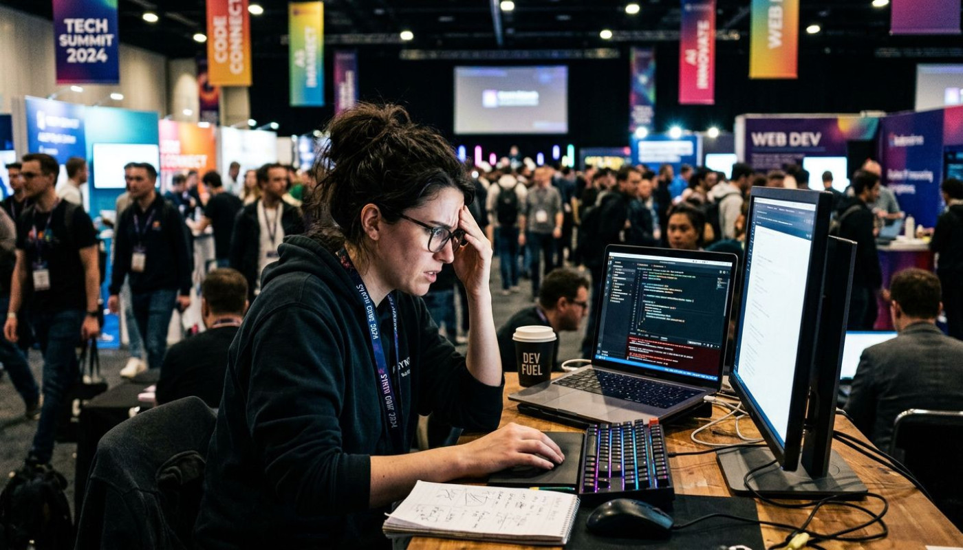 Comment résoudre les erreurs serveur internes sur un site de conférence technologique ?